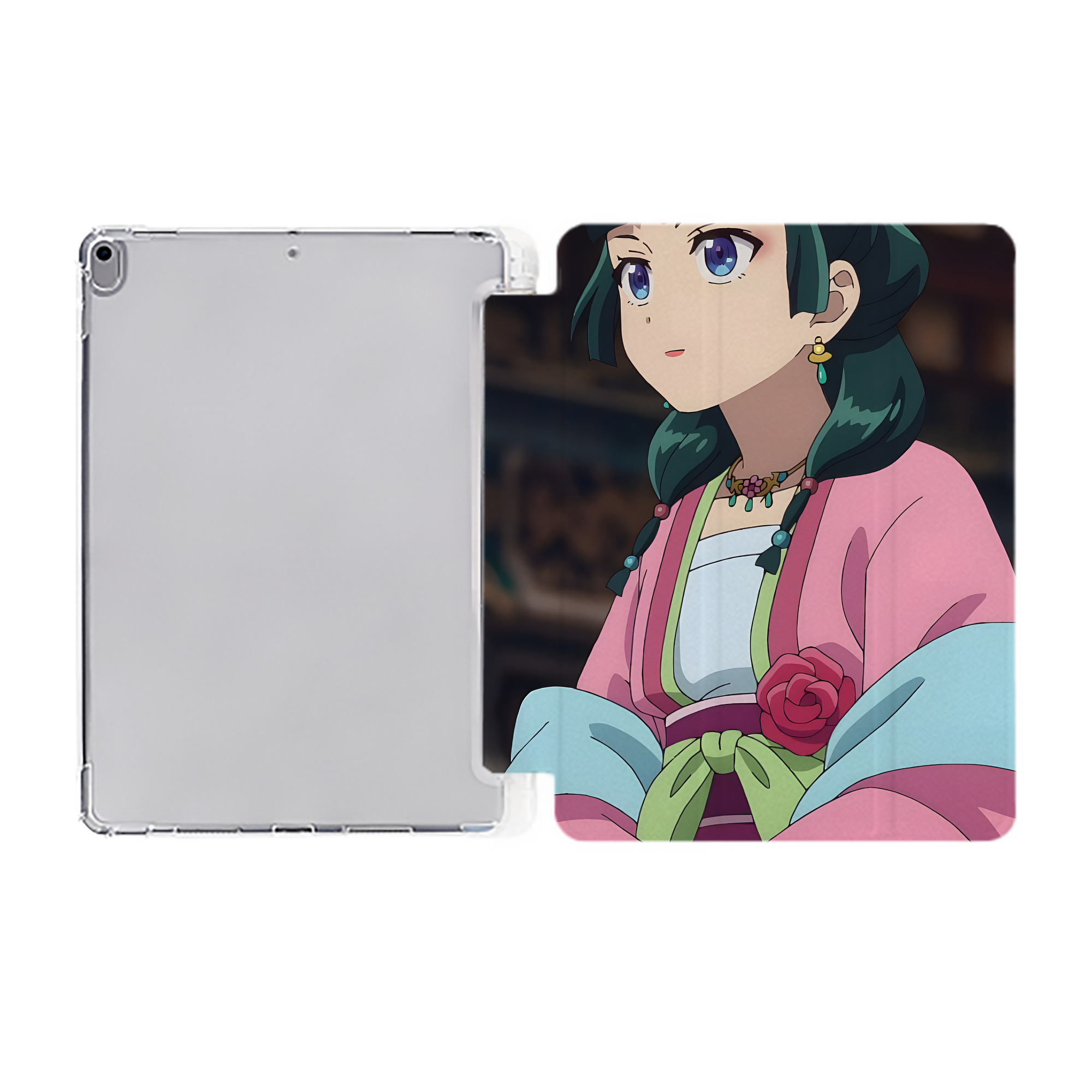 （画像用） 薬屋のひとりごと The Apothecary Diaries IPad ケース ペン収納付き 三つ折りスタンド PUレザー×シリコン 対応機種9.5/10.5/10.9インチ